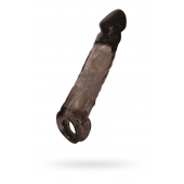 Чёрная насадка на пенис Tс подхватом - 19,5 см. - ToyFa - в Домодедово купить с доставкой