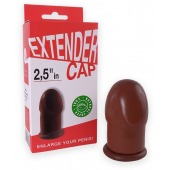 Коричневый латексный удлинитель пениса 2.5 in - Sitabella - в Домодедово купить с доставкой