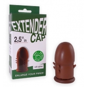 Коричневый латексный удлинитель пениса 2.5 in с шипиками - Sitabella - в Домодедово купить с доставкой