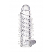 Насадка на пенис TOYFA A-Toys с вибропулей и шипами - 13,4 см. - A-toys - в Домодедово купить с доставкой