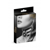 Чёрный тройной чокер с большим кольцом - Bijoux Pour Toi - купить с доставкой в Домодедово