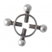 Серебристые зажимы для сосков на винтах - ToyFa - купить с доставкой в Домодедово