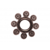 Чёрное эрекционное кольцо Rings Bubbles - Lola Games - в Домодедово купить с доставкой