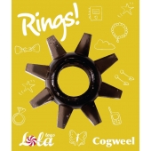 Чёрное эрекционное кольцо Rings Cogweel - Lola Games - в Домодедово купить с доставкой