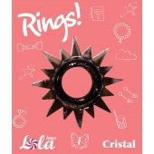 Чёрное эрекционное кольцо Rings Cristal - Lola Games - в Домодедово купить с доставкой