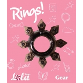 Чёрное эрекционное кольцо Rings Gear - Lola Games - в Домодедово купить с доставкой