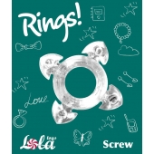 Прозрачное эрекционное кольцо Rings Screw - Lola Games - в Домодедово купить с доставкой