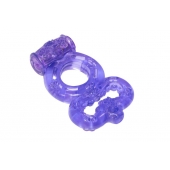 Фиолетовое эрекционное кольцо Rings Treadle с подхватом - Lola Games - в Домодедово купить с доставкой