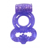 Фиолетовое эрекционное кольцо Rings Treadle с подхватом - Lola Games - в Домодедово купить с доставкой