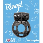 Черное эрекционное кольцо с вибрацией Rings Axle-pin - Lola Games - в Домодедово купить с доставкой