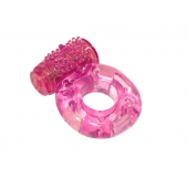 Розовое эрекционное кольцо с вибрацией Rings Axle-pin - Lola Games - в Домодедово купить с доставкой