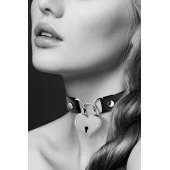 Черный чокер с замком в форме сердца - Bijoux Pour Toi - купить с доставкой в Домодедово