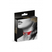 Красный узенький чокер с кольцом - Bijoux Pour Toi - купить с доставкой в Домодедово