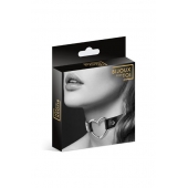 Чёрный чокер с кольцом в форме сердца - Bijoux Pour Toi - купить с доставкой в Домодедово
