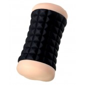 Двухсторонний мастурбатор JOS JANICE в черном цилиндре - JOS - в Домодедово купить с доставкой