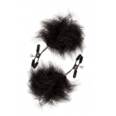Зажимы для сосков с пухом FEATHERED NIPPLE CLAMPS - Blush Novelties - купить с доставкой в Домодедово