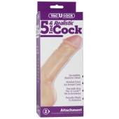 Насадка-реалистик для трусиков Vac-U-Lock 5  Realistic - 12,7 см. - Doc Johnson - купить с доставкой в Домодедово