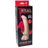 Телесная насадка REAL Standard с усиками на основании - 19 см. - LOVETOY (А-Полимер) - купить с доставкой в Домодедово