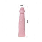 Телесная насадка с вибрацией Sex Expert - 18 см. - Sex Expert - в Домодедово купить с доставкой