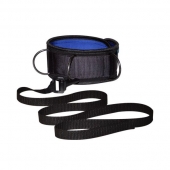Чёрно-синий неопреновый ошейник с поводком - Sitabella - купить с доставкой в Домодедово