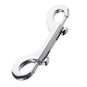 Серебристый двухсторонний карабин TOYFA Metal - ToyFa - купить с доставкой в Домодедово
