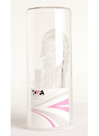 Прозрачная гелевая насадка с клиторальным отростком - 13 см. - Toyfa Basic - в Домодедово купить с доставкой