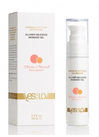 Универсальный массажный гель-смазка Allover Delicious Massage Gel с ароматом персика и аброкоса - 50 мл. - YESforLOV - купить с доставкой в Домодедово