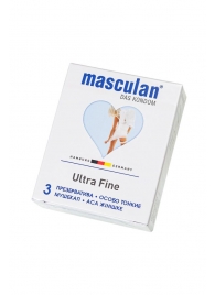 Ультратонкие презервативы Masculan Ultra Fine с обильной смазкой - 3 шт. - Masculan - купить с доставкой в Домодедово