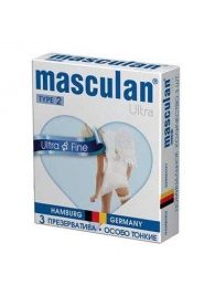 Ультратонкие презервативы Masculan Ultra Fine с обильной смазкой - 3 шт. - Masculan - купить с доставкой в Домодедово