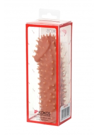 Телесная насадка на фаллос с имитацией шипов KOKOS Extreme Sleeve 07 - 14,7 см. - KOKOS - в Домодедово купить с доставкой