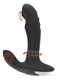 Черный вибромассажер простаты с функцией римминга Plug with Perineum Stimulator - 16,6 см. - Orion - в Домодедово купить с доставкой