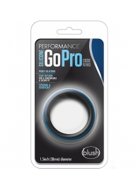 Черно-синее эрекционное кольцо Silicone Go Pro Cock Ring - Blush Novelties - в Домодедово купить с доставкой