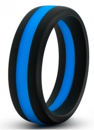 Черно-синее эрекционное кольцо Silicone Go Pro Cock Ring - Blush Novelties - в Домодедово купить с доставкой