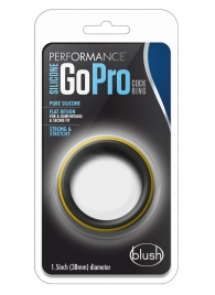 Черно-желтое силиконовое эрекционное кольцо Silicone Go Pro Cock Ring - Blush Novelties - в Домодедово купить с доставкой