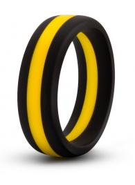 Черно-желтое силиконовое эрекционное кольцо Silicone Go Pro Cock Ring - Blush Novelties - в Домодедово купить с доставкой