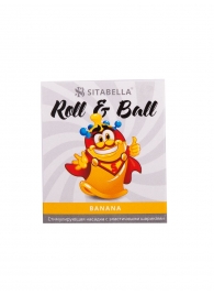 Стимулирующий презерватив-насадка Roll   Ball Banana - Sitabella - купить с доставкой в Домодедово