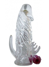Закрытая прозрачная вибронасадка на пенис Crystal Sleeve Vibe - Erowoman-Eroman - в Домодедово купить с доставкой