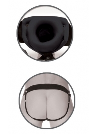 Черный полый страпон унисекс Hollow Strap-On - 14,5 см. - Pipedream - купить с доставкой в Домодедово