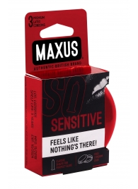 Ультратонкие презервативы в железном кейсе MAXUS Sensitive - 3 шт. - Maxus - купить с доставкой в Домодедово