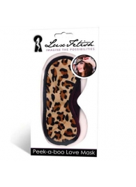 Леопардовая маска на глаза Peek-a-Boo - Lux Fetish - купить с доставкой в Домодедово