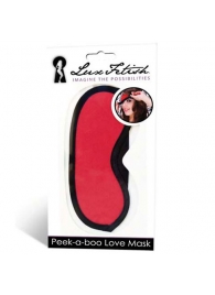 Красная маска на глаза Peek-a-Boo - Lux Fetish - купить с доставкой в Домодедово