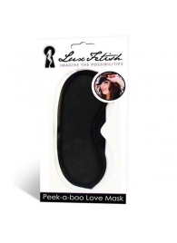 Черная маска на глаза Peek-a-Boo - Lux Fetish - купить с доставкой в Домодедово