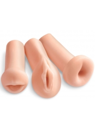 Комплект из 3 мастурбаторов All 3 Holes: вагина, анус, ротик - Pipedream - в Домодедово купить с доставкой