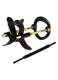 Черно-золотистый экстендер для пениса Sex Expert - Sex Expert - в Домодедово купить с доставкой