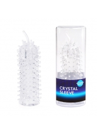 Закрытая рельефная насадка Crystal sleeve с усиками - 12 см. - Erowoman-Eroman - в Домодедово купить с доставкой
