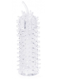 Закрытая рельефная насадка Crystal sleeve с усиками - 12 см. - Erowoman-Eroman - в Домодедово купить с доставкой