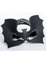 Черная кожаная маска на глаза  Летучая мышь - Sitabella - купить с доставкой в Домодедово