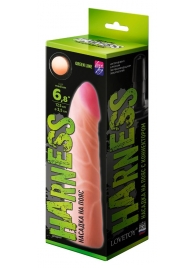Фаллическая насадка на трусики харнесс - 17,5 см. - LOVETOY (А-Полимер) - купить с доставкой в Домодедово