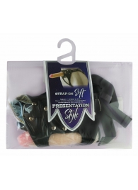Черный пояс-трусики с двумя насадками Soft-Dolli - 16,5 и 10,5 см. - LOVETOY (А-Полимер) - купить с доставкой в Домодедово