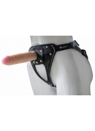 Черный пояс-трусики с насадкой  Soft-Принц  - 17 см. - LOVETOY (А-Полимер) - купить с доставкой в Домодедово